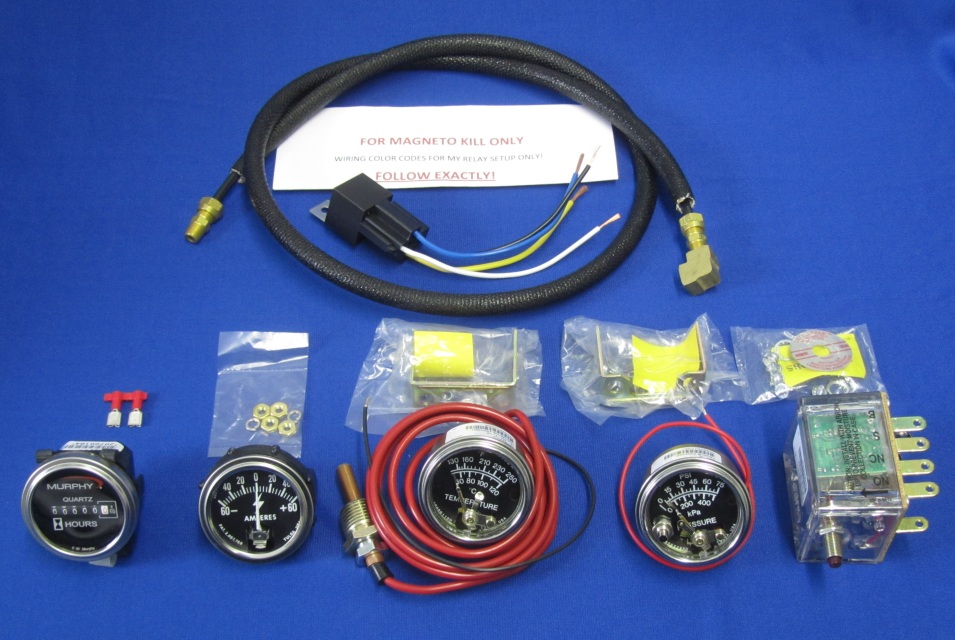 SA-200 3-Gauge Kit w/RED Light for Electronic Ignition BW1921-K-L 